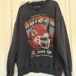 Abercrombie & Fitch Black Kansas City Chiefs Crewneck Sweater